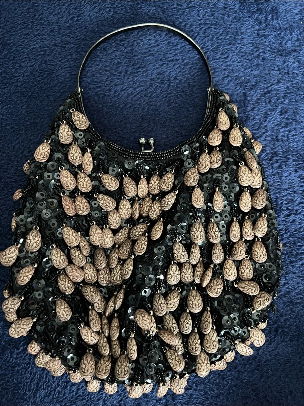 Vintage beaded Black and Brown J&X NY